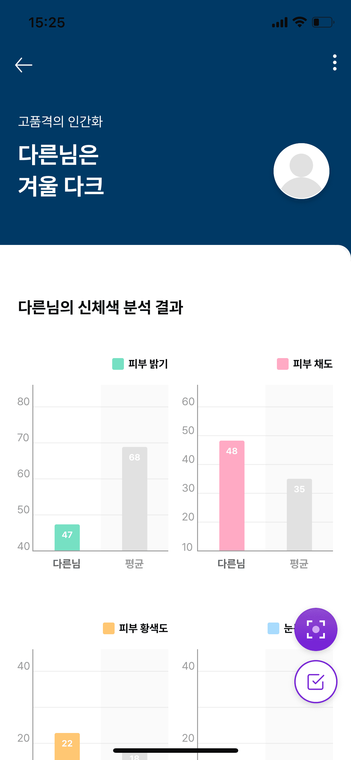 아이컬러 퍼스널컬러 진단지